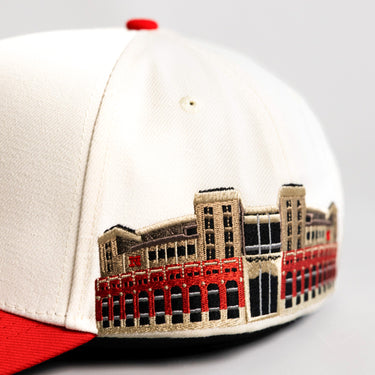Nebraska Memorial Stadium Patch / Cream & Red