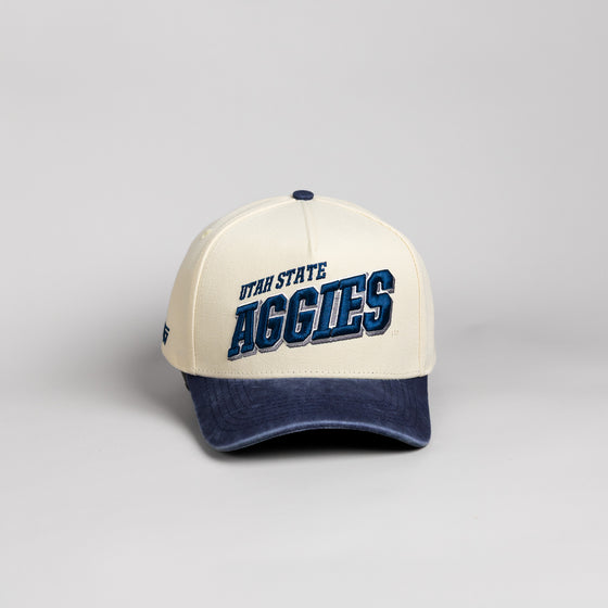 Utah State Tilt / Cream & Navy Blue