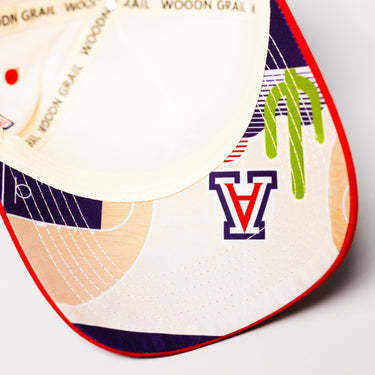 Arizona Wildcats Courtside Hat White Red Suede Brim A Logo Trophy Snapback - Underbrim Detail