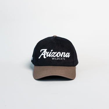 Arizona Wildcats Hat Black & Brown Arizona Script Snapback - Front Panel