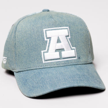 Arizona Wildcats Hat Light Blue Denim A Snapback - Front Detail