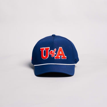Arizona Wildcats Hat Navy Tee Box Performance Rope Snapback - Front Panel