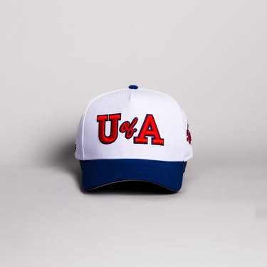 Arizona Wildcats Hat White & Navy Color Splash Snapback - Front Panel