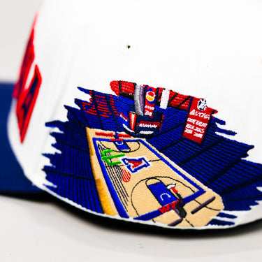 Arizona Wildcats Hat White & Navy McKale Center Snapback - Arena Detail