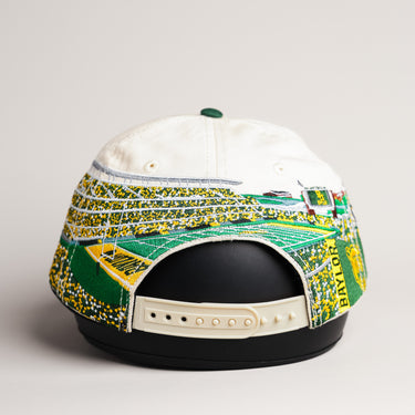 Baylor Bears Hat Cream & Green Home Crowd Snapback - Back View