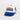 Boise State Broncos Cream and Blue Snapback Hat with Stampede Logo and The Blue Patch - Angled View