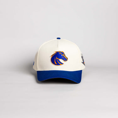 Boise State Broncos Hat Cream & Royal Blue Stadium Patch - Front Panel