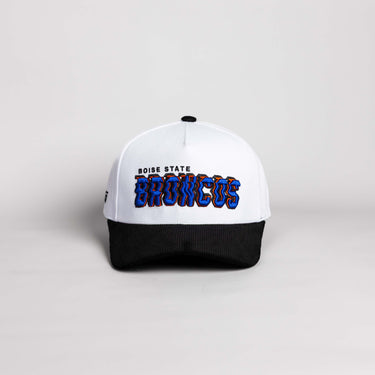Boise State Broncos Hat White & Black Corduroy Stadium Pulse Snapback - Front Panel