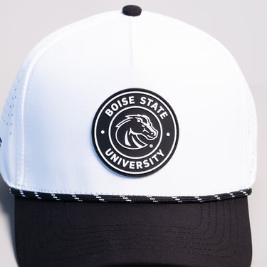 Boise State Broncos Hat White Black Tee Box - Front Detail