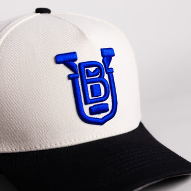 BYU Beetdigger Y Hat White Cotton Grey Suede Brim Stadium Patch Snapback - Front Detail