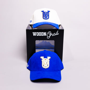 BYU Cougars 2 Hat Bundle White & Royal Blue UB Monogram - Front Panel