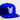 BYU Cougars Fitted Hat Royal Blue White BYU Monogram - Front Detail