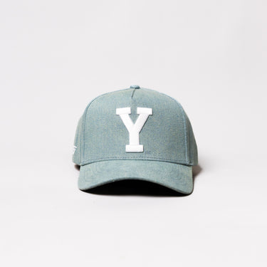 BYU Cougars Hat Light Wash Denim Block Y Snapback - Front Panel
