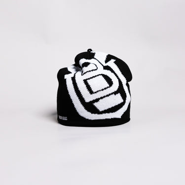 BYU Cougars Tilt Beanie Black & White Block B Knit - Front Panel