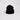 BYU Cougars Tilt Beanie Black & White Block B Knit - Plain Black Cuffed View