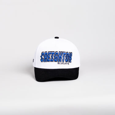 Creighton Bluejays Hat White & Black Stadium Pulse - Front Panel