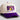 James Madison Dukes Hat Cream and Purple Natty Snapback - Angled View