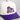 James Madison Dukes Hat Cream & Purple Side Stadium Snapback - Angled View