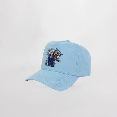 Kentucky Wildcats Suede Hat Powder Blue Wildcat Logo Snapback All-Suede UK - Angled View