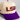 LSU Tigers Hat Cream & Purple Full Stadium Snapback - Angled View