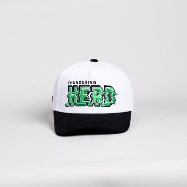 Marshall Thundering Herd Hat White & Black Stadium Pulse - Front Panel