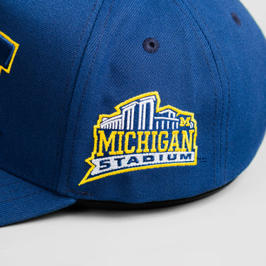 Michigan Wolverines Hat Navy Stadium Patch Snapback - Stadium Detail