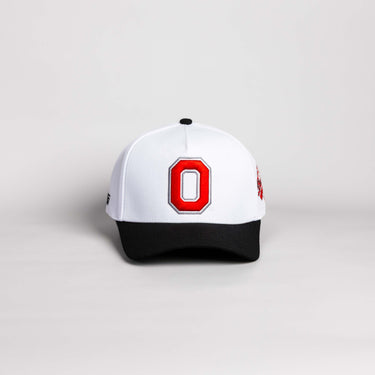 Ohio State Block O Color Splash Hat White & Black Snapback - Front Panel