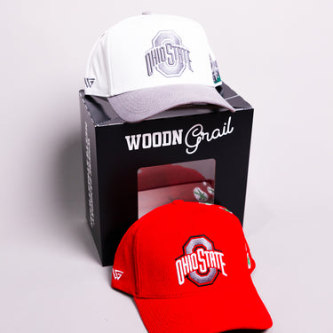 Ohio State Buckeyes Horseshoe 2 Hat Bundle Cream & Scarlet - Angled View