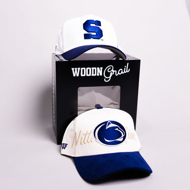Penn State Nittany Lions 2 Hat Bundle Cream & Navy - Angled View