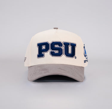 Penn State Nittany Lions Hat Cream & Grey Happy Valley - Front Panel