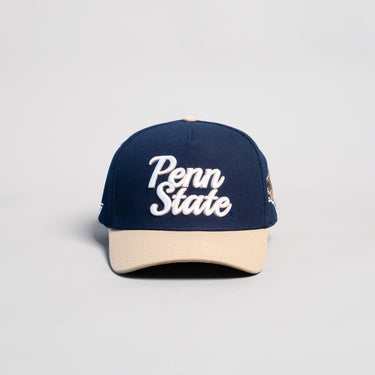 Penn State Nittany Lions Hat Navy Beige We Are - Front Panel