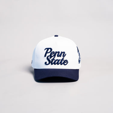 Penn State Nittany Lions Hat White Navy Shrine - Front Panel