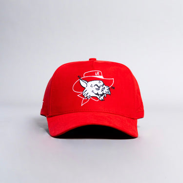 Red Suede Vintage Wilbur University of Arizona Snapback Hat - Front Panel