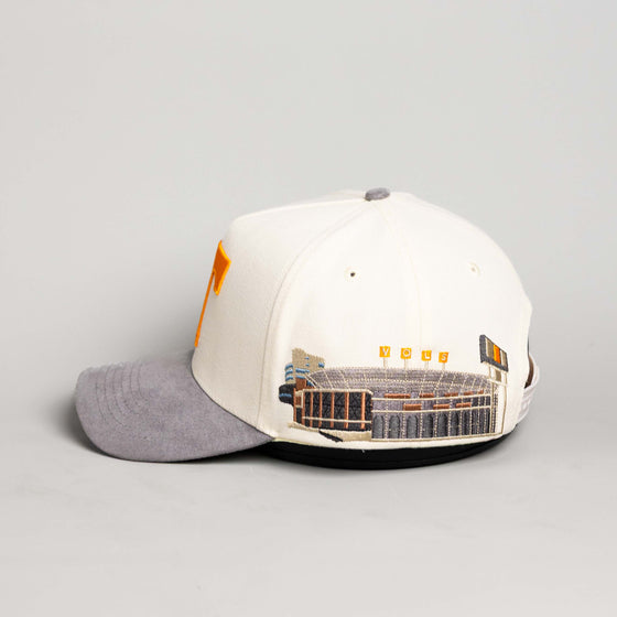 Tennessee Volunteers Hat Cream & Grey Suede Side Stadium - Side Stadium