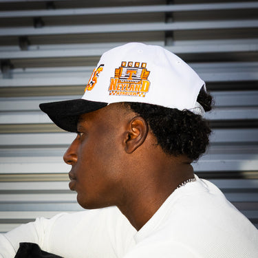 Tennessee Volunteers Hat White & Black Corduroy Stadium Pulse Snapback - On Model Lifestyle