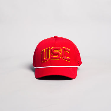 USC Trojans Hat Cardinal Tee Box Performance - Front Panel