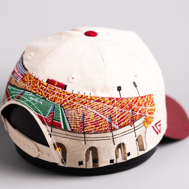 USC Trojans Hat Cream & Cardinal Memorial Coliseum - Back View