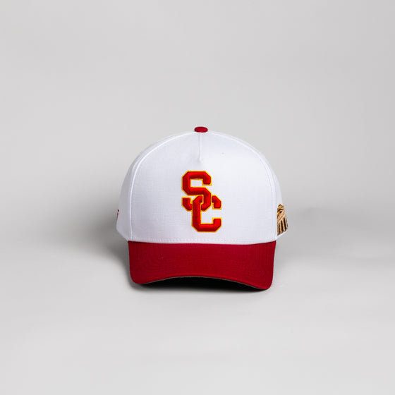 USC Trojans Hat White & Cardinal Side Stadium - Front Panel
