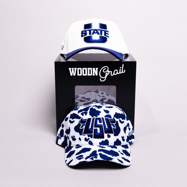 Utah State Aggies Double Down 2 Hat Bundle - Front Panel