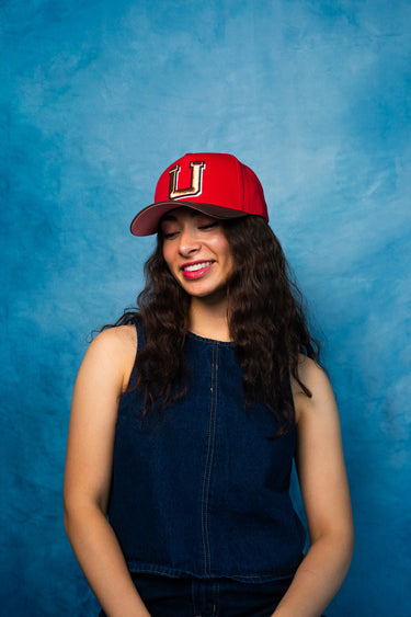 Utah Utes Bronze U Hat Red and Brown Snapback - On Model Portrait Lifestyle