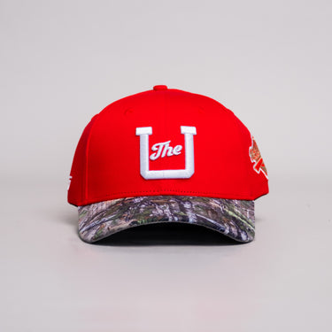 Utah Utes The U Hat Red and Camo Snapback - Front Panel