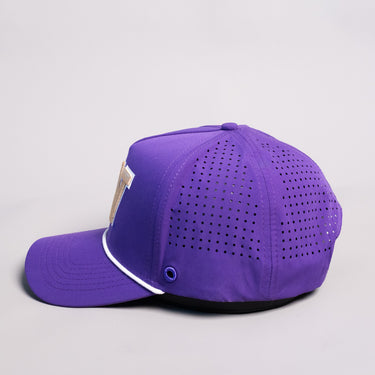 Washington Huskies Hat Purple Tee Box Performance Rope Snapback - Side View