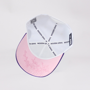 Washington Huskies Hat White & Purple Cherry Blossom Snapback - Underbrim Detail