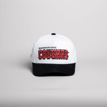 Washington State Cougars Hat White & Black Stadium Pulse - Front Panel