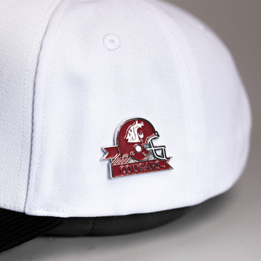 Washington State Cougars Helmet Pin Officially Licensed Collectible - On Hat Detail
