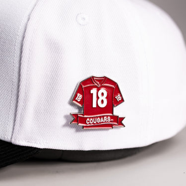 Washington State Cougars Jersey Pin Officially Licensed Collectible - On Hat Detail