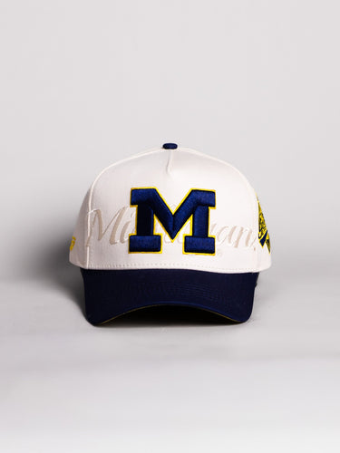 Michigan Wolverines officially licensed snapback hat by Woodn Grail
