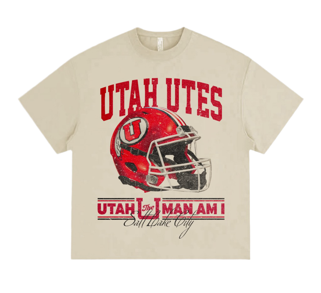 Utah Man Helmet Graphic