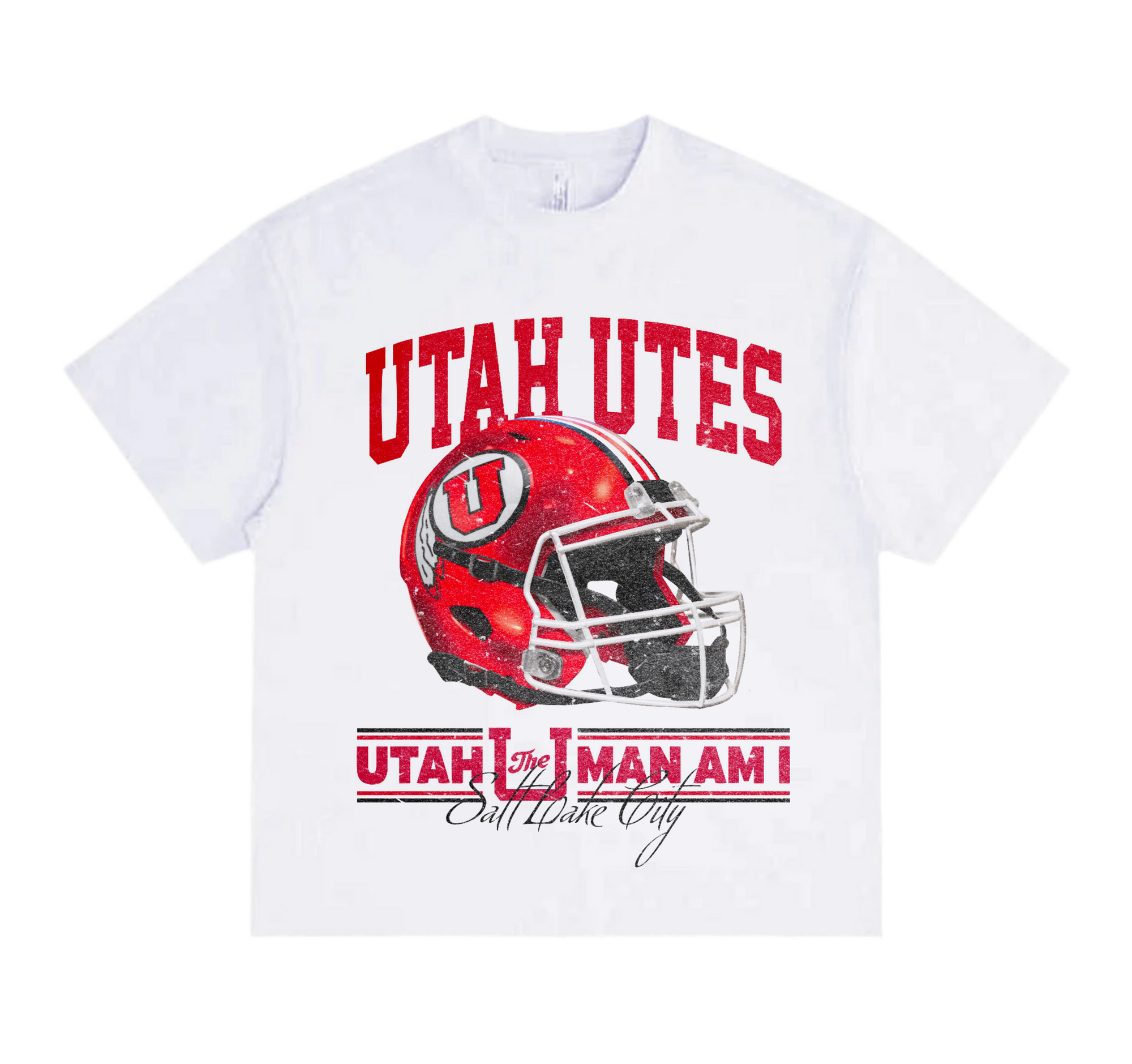 Utah Man Helmet Graphic