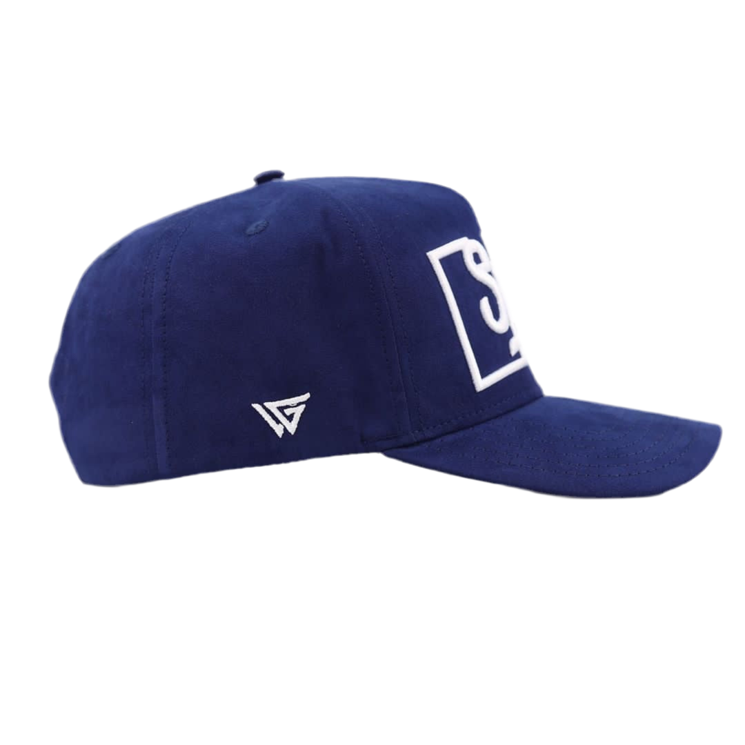 Navy Suede Spectrum Magic Utah State Snapback Hat - Woodn Grail